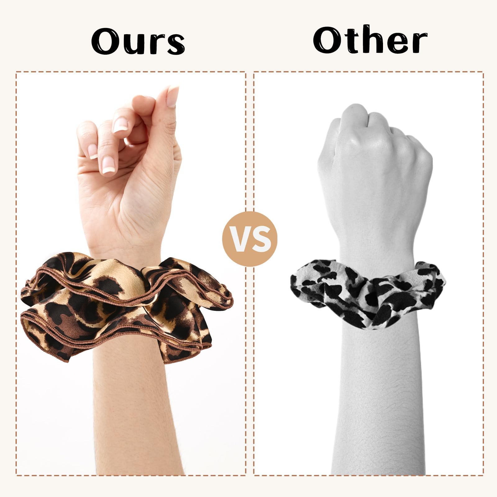 Mtuihfo 3 PCS Leopard Print Scrunchie - Image 4