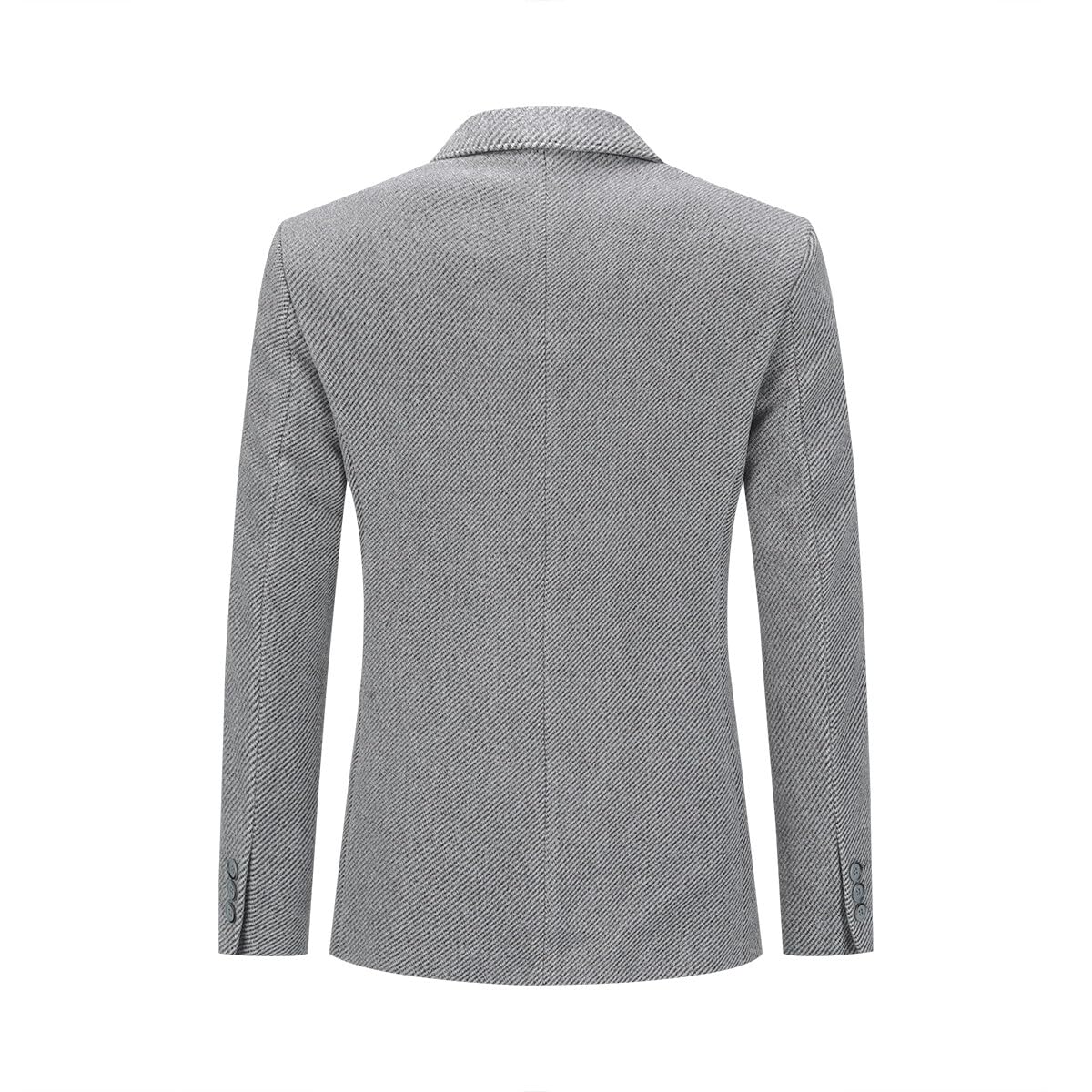 Allthemen Blazer da Uomo Monopetto a Quadri con Due Bottoni Blazer da Abito di Lana Slim Fit Casual da Lavoro