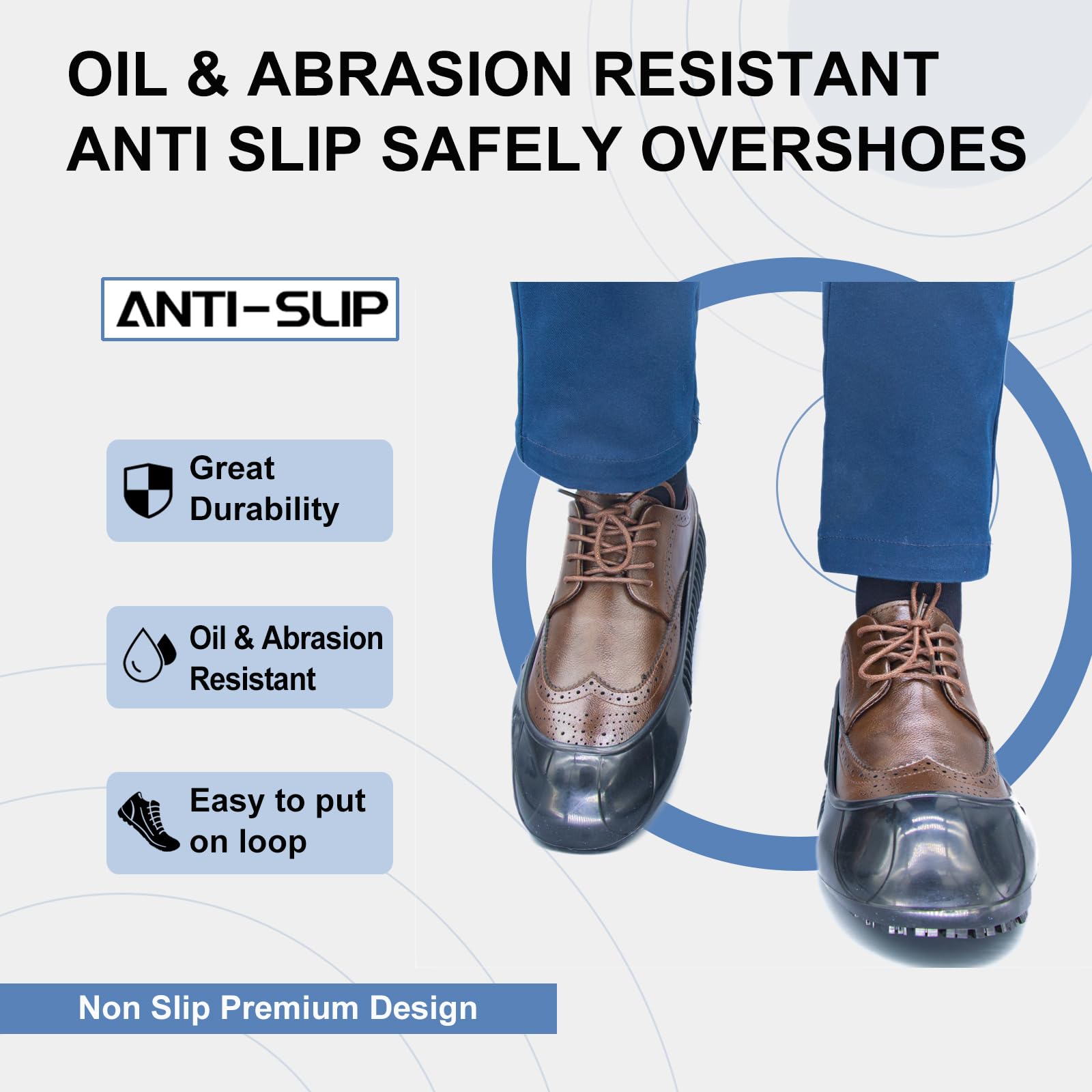 DVAURLIAN Visitor Anti-Slip Safety Overshoes?Unisex Non-Slip Overshoes for Crews Crew Guard?household?hotel?catering?housekeeping and auto-repair industries. Black+green, XL(US Size 10.8-13)