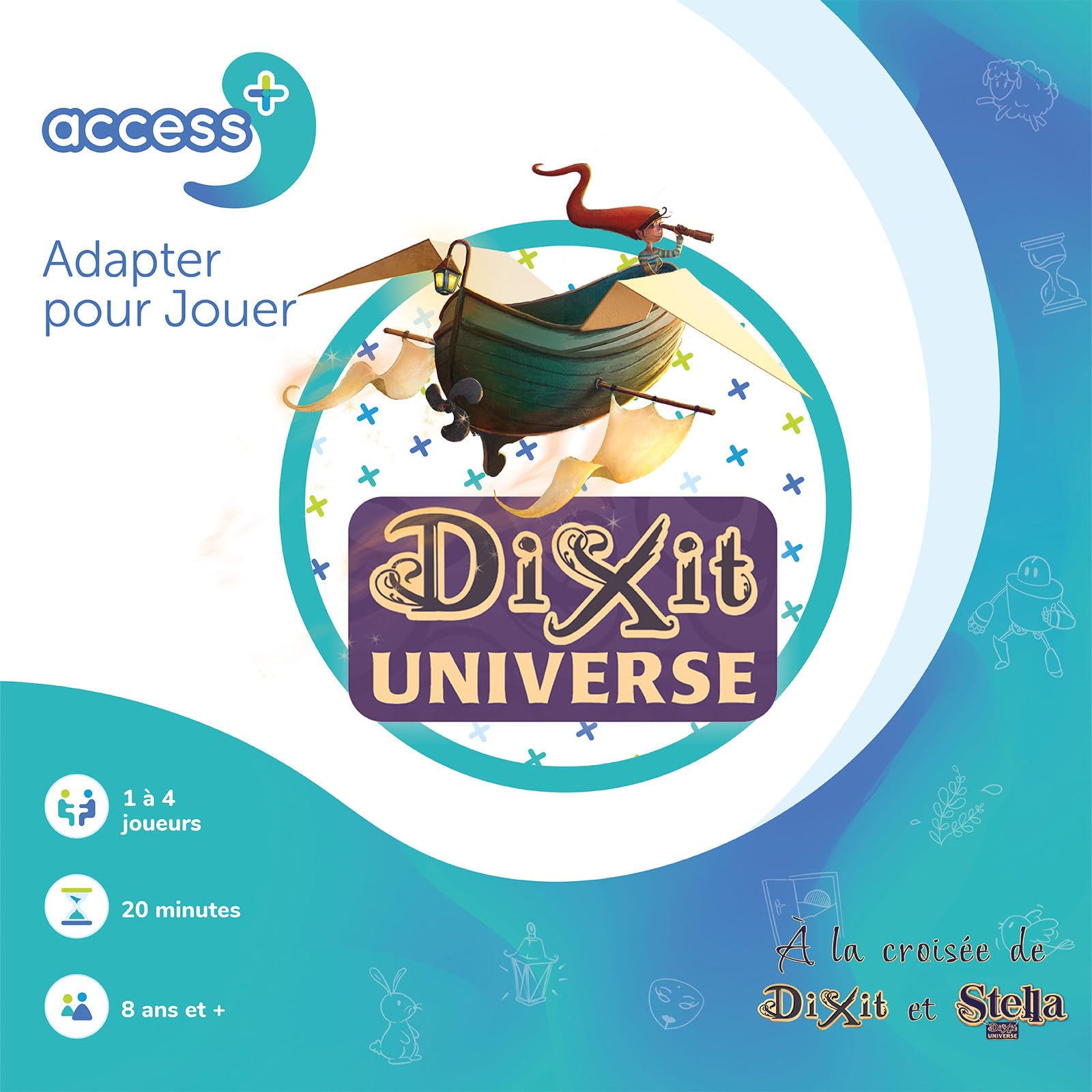Asmodee: Dixit Universe Access+, Gioco da Tavolo che Stimola le Funzioni Cognitive, 1-4 Giocatori, 8+ Anni, Edizione in Italiano