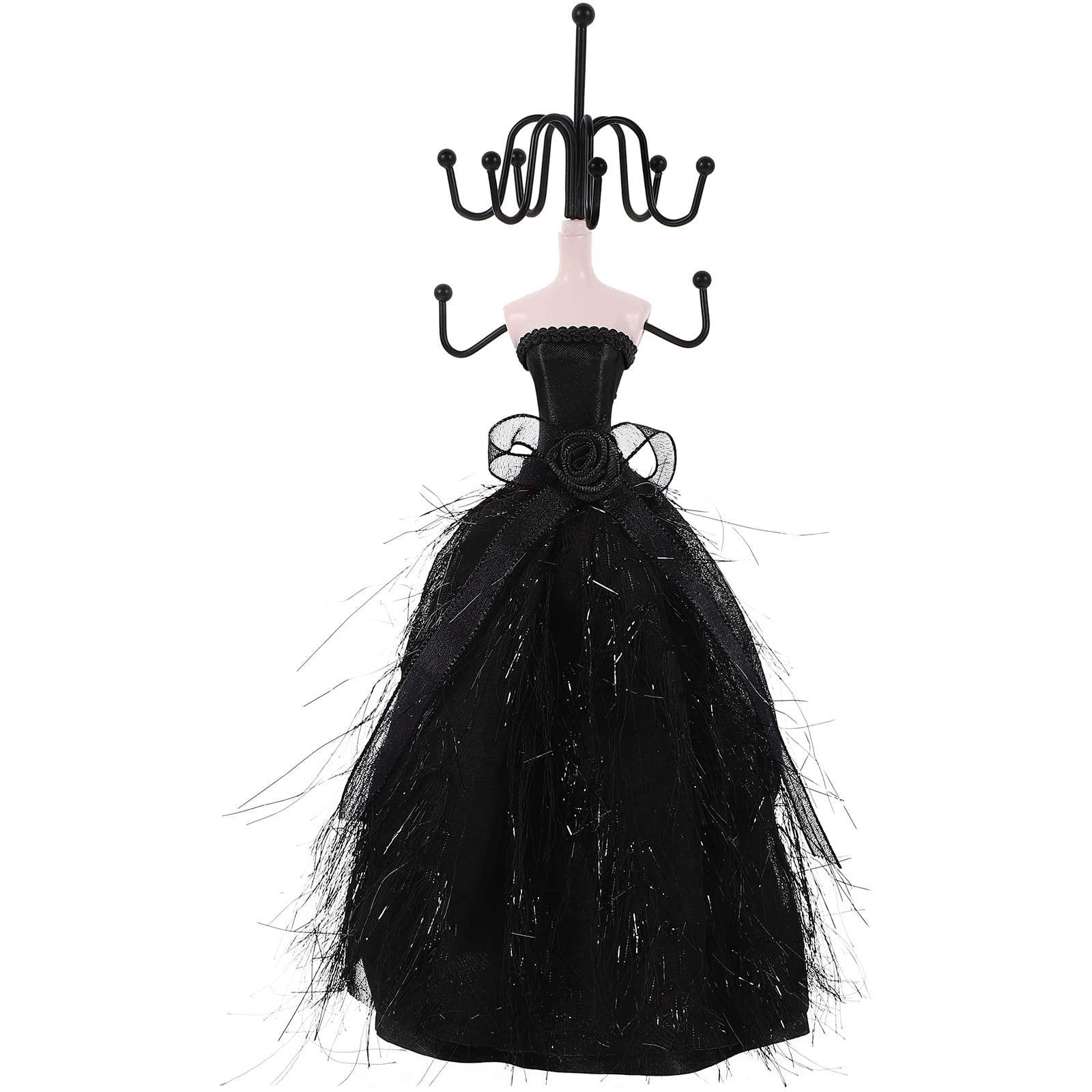 LOGOFUN Jewelry Displays Stand Elegant Lady Model Jewelry Organizer Mannequin Princess Model Skirt Rack for Hanging Earring Bracelet Rings Displaying and Storing - M