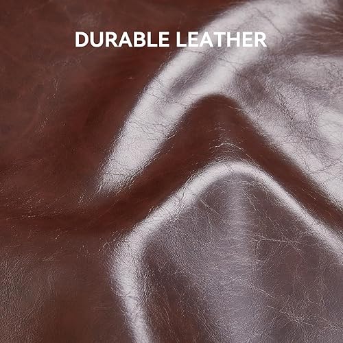 Miniatura 7 de 80" Faux Leather Sofa with Storage, Mid-Century Modern Rolled Arm Couches for Living Room Furniture, Nailhead Trim, Easy Tool-Free Assembly, Dark