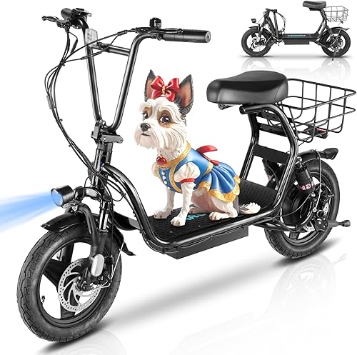 Miniatura 10 de Caroma Patinete eléctrico profesional, alcance de 25 millas y 20 MPH, motor de 500 W (pico de 800 W) de 48 V, neumáticos sólidos de 10 pulgadas,