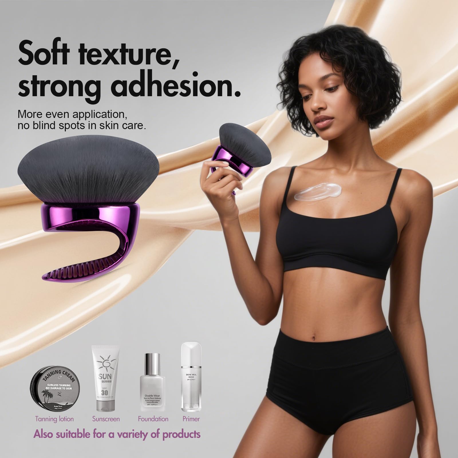 BS-MALL Extra-Large Self-Tanning & Loose Powder Body Brush