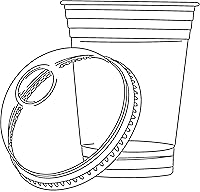 Vista 2 de Durameg [100 unidades – 12 onzas.] Vasos desechables de plástico PET transparente con tapas de cúpula