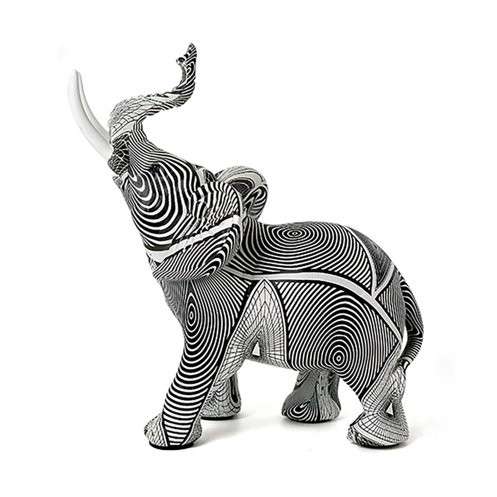 Dytartzx Elephant Sculpture Decor, Creative Resin Colorful Graffiti Animal Desktop Ornament For Home & Office, Ideal Tabletop Decoration For Living Room Bookshelf Porch