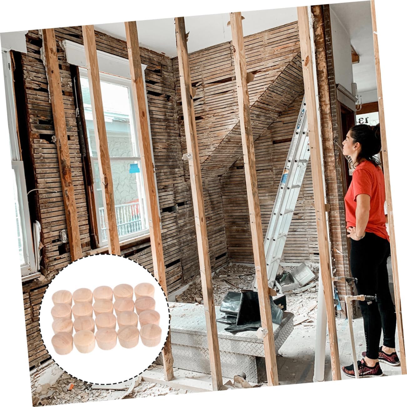 Gadpiparty 900pcs Furniture Hardware Wood Plugs Snap-into-Place Easy Install for Wood Projects