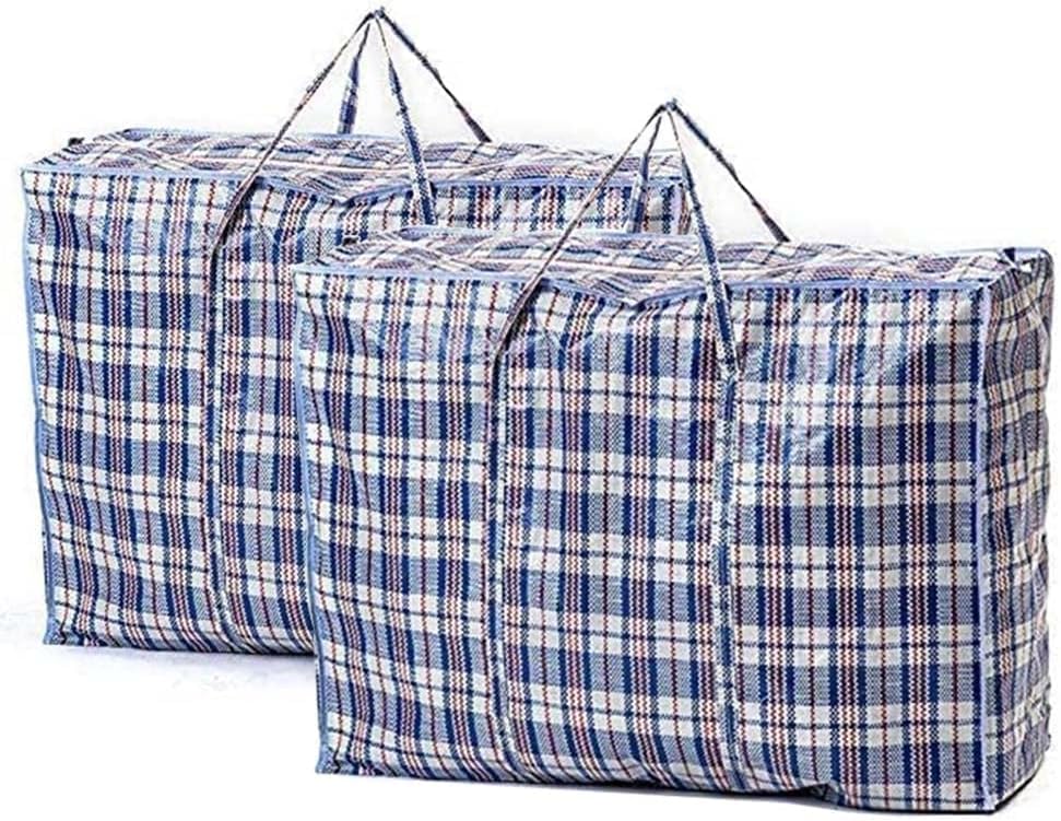 2 PACK VIROSA Extra VALUE Large 60 x 50cm Strong and Durable Laundry Bags | Ideal for Laundry/Moving House/Shopping/Storage | Reusable Jumbo Zip Bags