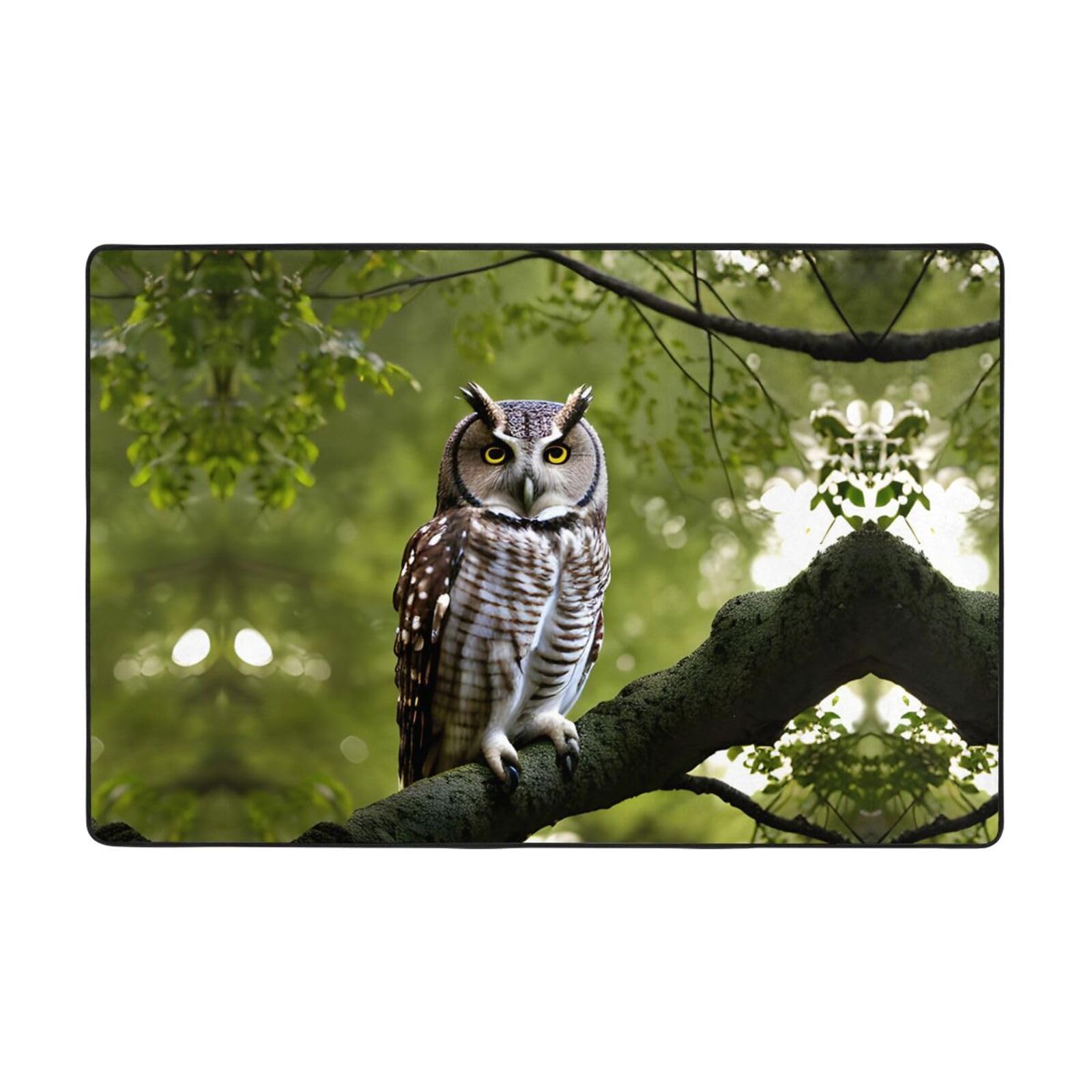 Tapis branches de hibou Area pour une chambre d'enfant cocooning et douce
