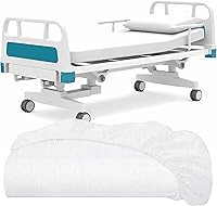 Vista 1 de Sábana para cama de hospital lisa, sábanas lisas tamaño doble, 1 sábana lisa, de algodón/poliéster