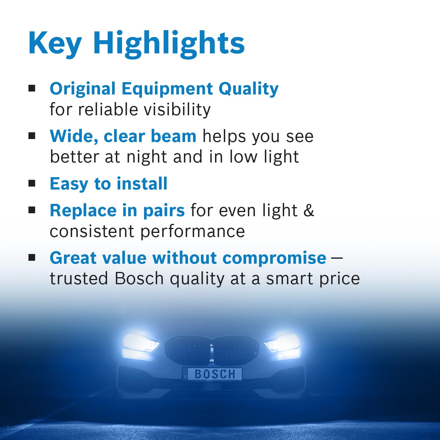 Bosch Automotive 1987301005 Żarówka, Przezroczysty, H1