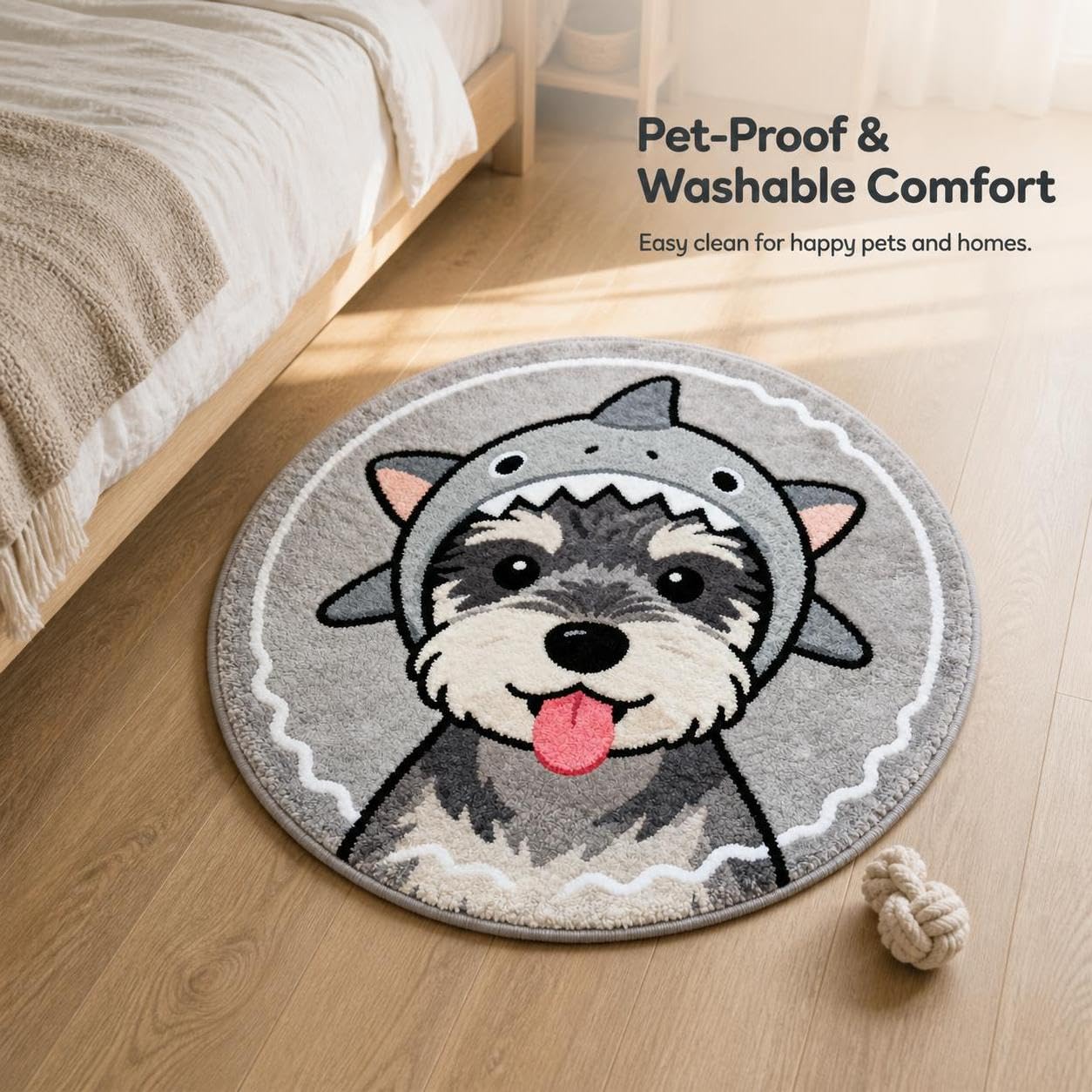 Tapis Rond Chien, Surface Imprimée, Size to 2