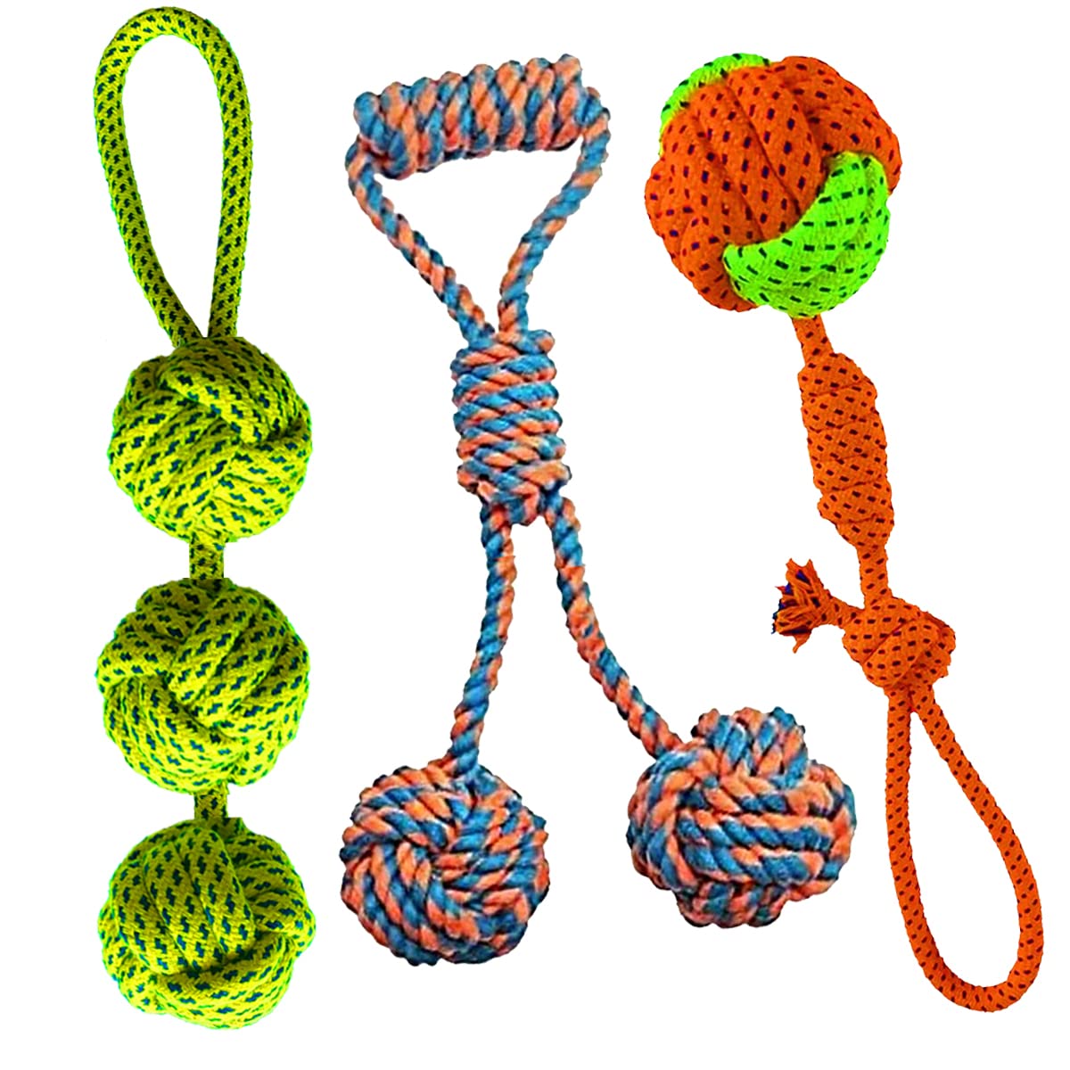 YOUHAVEDEAL Interactive Dog Rope Toy 3 Pack Tough Chew Toys for Aggressive Chewers Small/Medium Dogs Breed, Puppy Teething Chew Toy Durable Tug of war Dog Toy - Color May Vary (B0BTM14PT5) Amazon Price History, Amazon Price Tracker