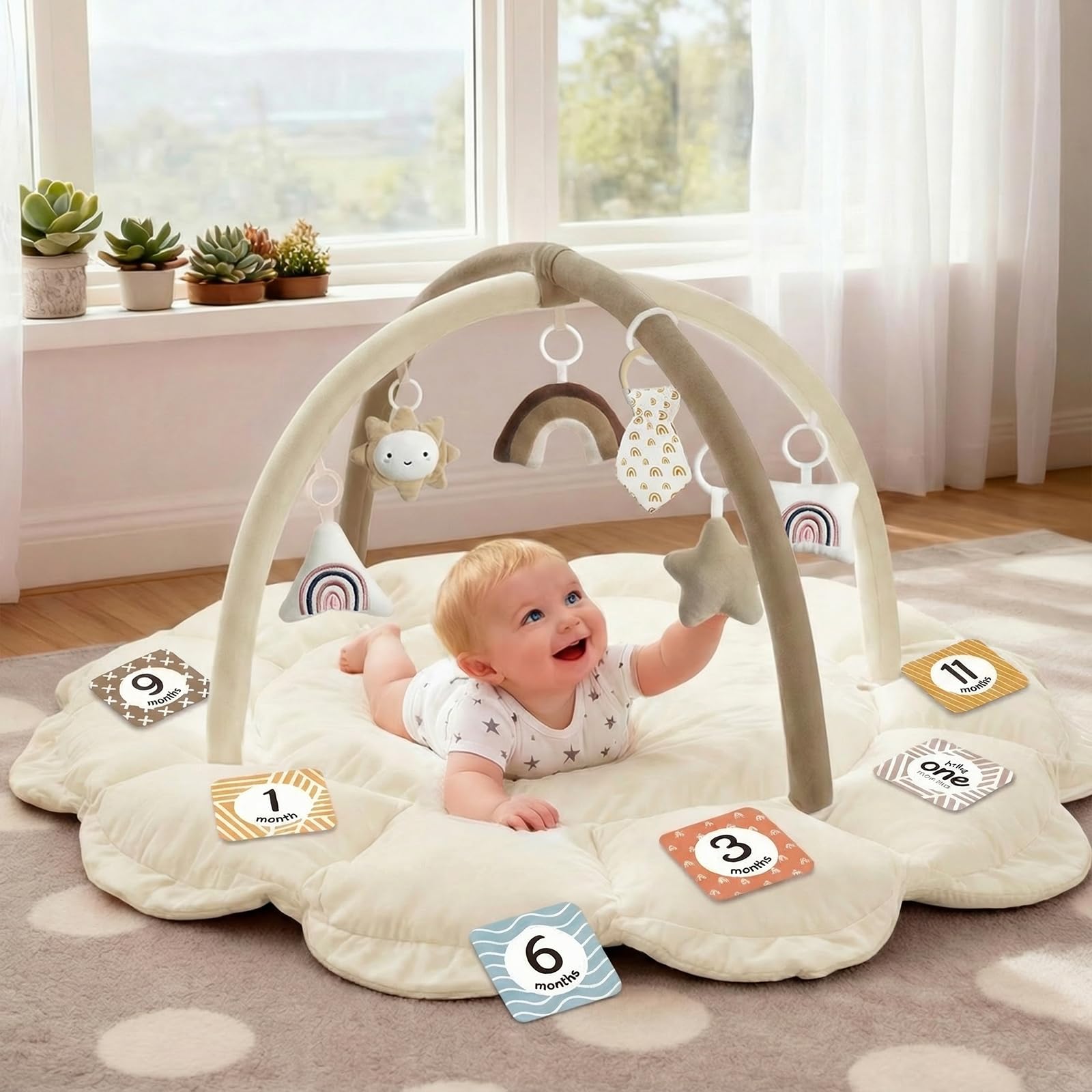 Amazon.com : Mallify 5-in-1 Thick & Plush Baby Play Gym, Baby Play