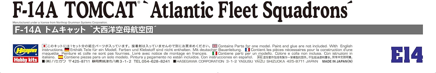 Hasegawa 1:72 Scale F-14A Tomcat Model Kit