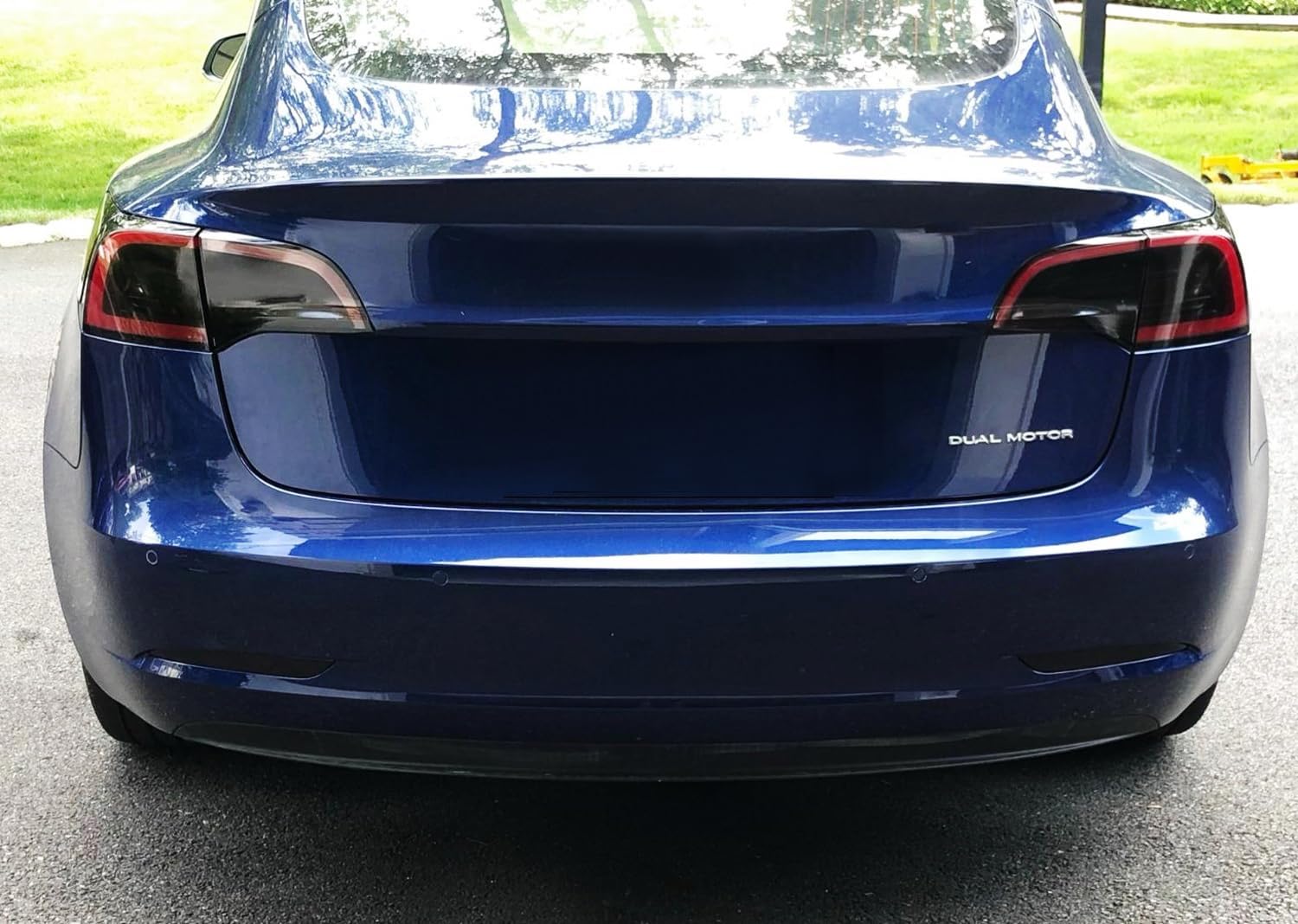 iJDMTOY OE-Spec Dark Smoked Rear Bumper Reflector Lens Replacements Compatible with Tesla 2017-2023 Model 3