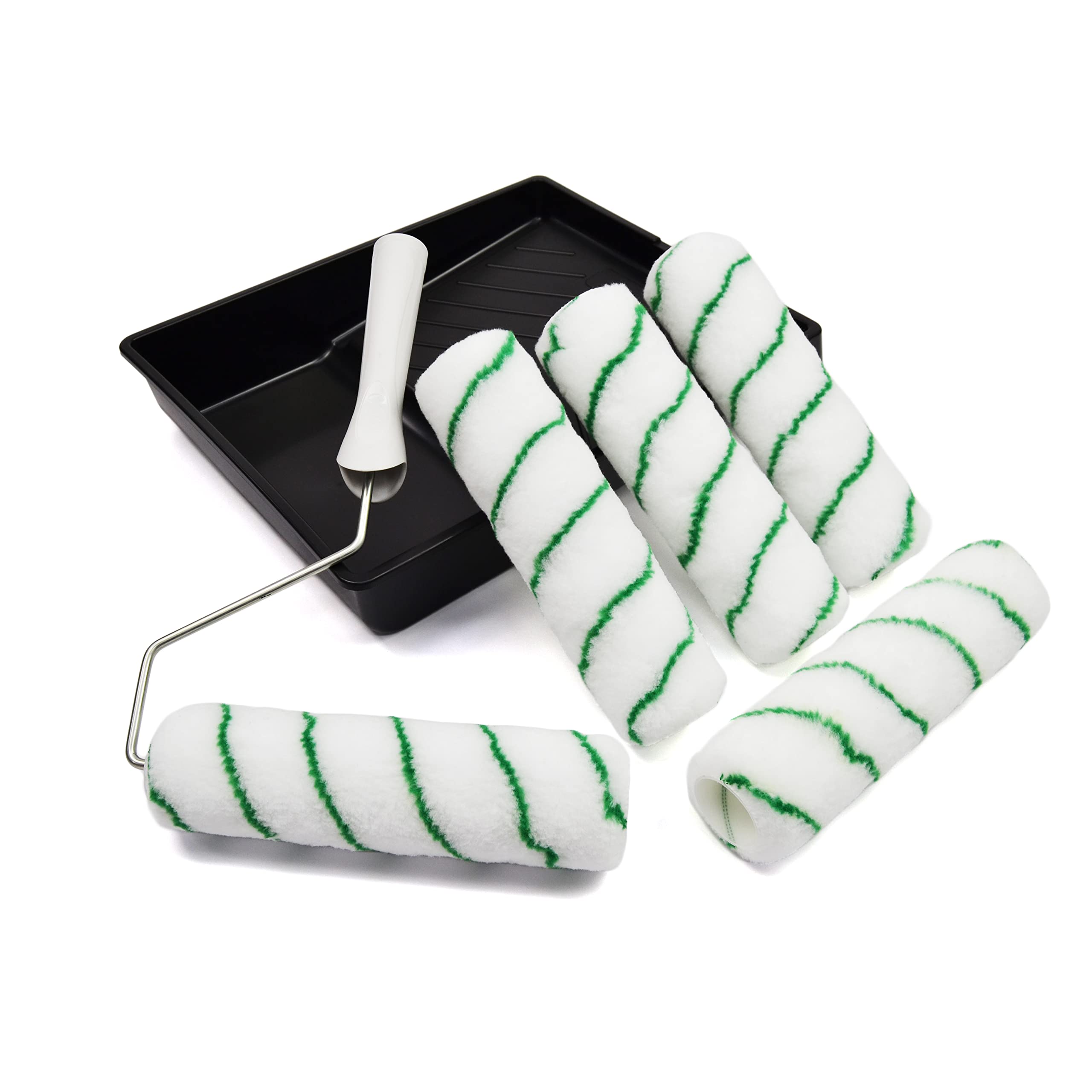 8 Pcs Paint Roller Set, Paint Rollers and Trays Sets, Roller Sets for Painting, ProRenovator