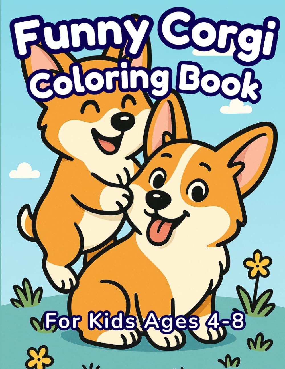 Funny Corgi Coloring Book for Kids Ages 4–8: Silly and Cute Dog Coloring Pages for Kids