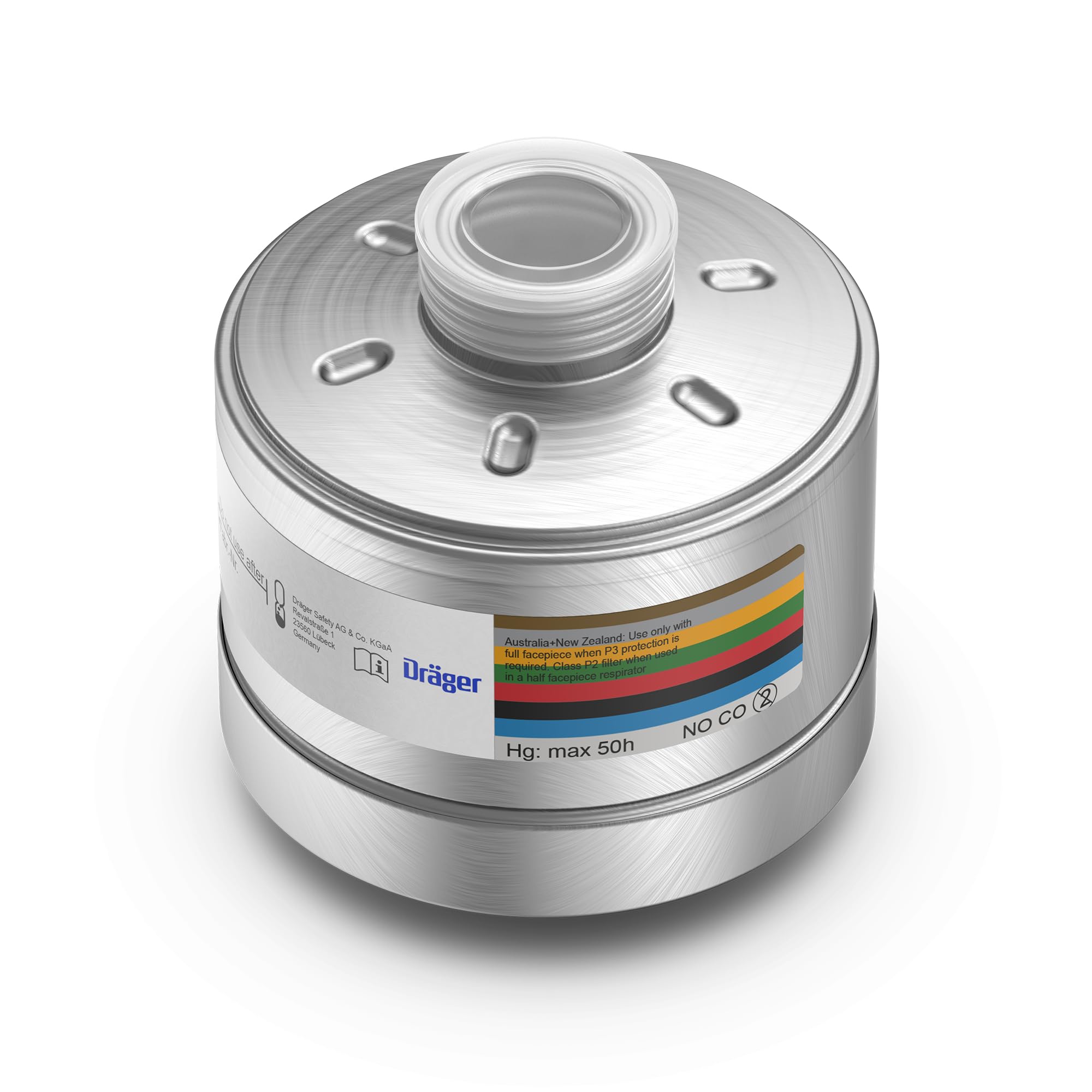Dräger X-plore Rd40 filtro 1140 A2 B2 E2 K2 Hg NO P3 R D/CO 20 contro gas, vapori, polveri fini, particelle - Filtro combinato per maschere a pieno facciale - Maschera di protezione respiratoria