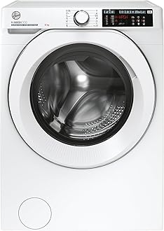 Hoover H-WASH 500 9kg Freestanding Washing Machine, 1400 RPM, A Rated, ECO‑Power Inverter Motor, hOn App, 60 Programmes, Care Dose, Power Care System, White, 60x53x85 cm ‑ HW 49AMC/1-80