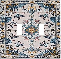 Vista 133 de William Morris Floral Boho Azul Medianoche Azul Bohemio Flor 1 Banda Dúplex Cubierta de Salida Decorativa Receptáculo Único Interruptor Eléctrico