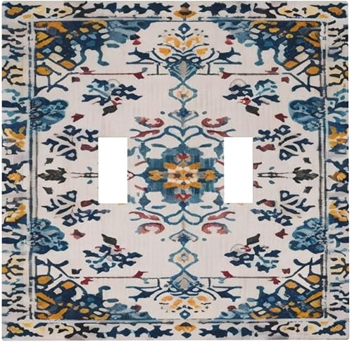 Miniatura 132 de Cubiertas Decorativas para Interruptor de Luz de Palanca Triple Retro Rojo Pulpo Monstruo Ola Marina Azul de 3 Segmentos Cubiertas de Placa de Pared