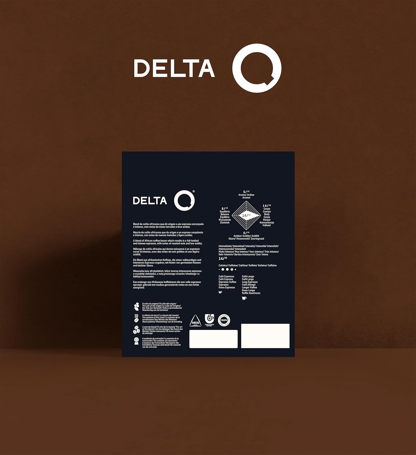 Delta Q EpiQ Espresso Capsules for Delta Q Machines, Intensity 14/15, Roasted Nuts Notes, 80 Pack