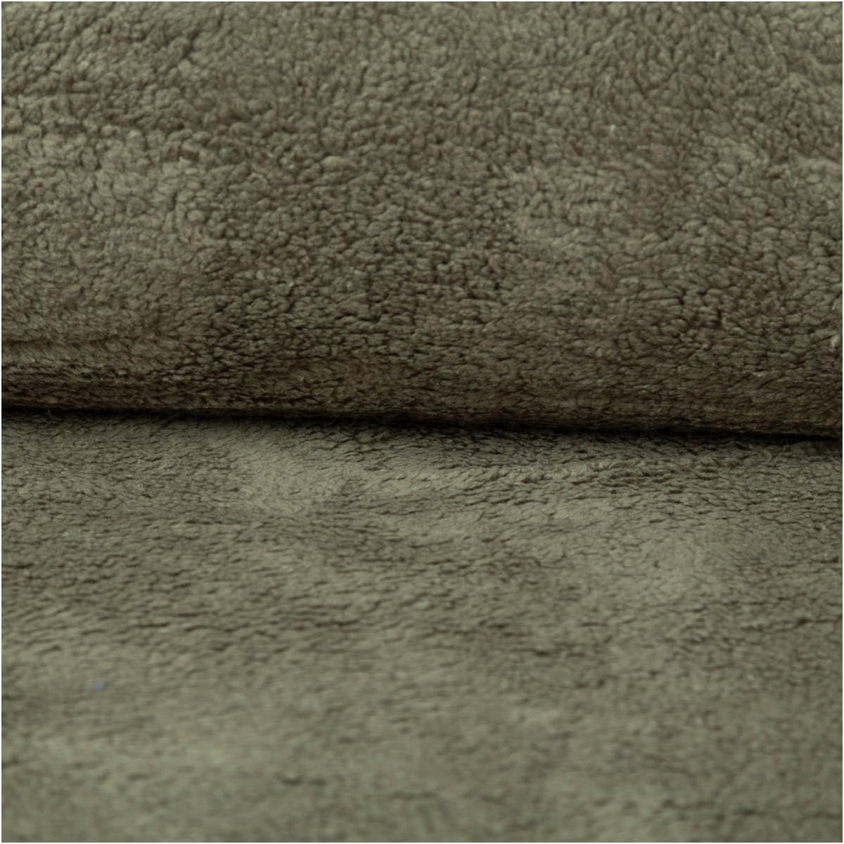 Cotton Krimmer Plush Fabric Sold by the Metre Teddy Fleece Dark Green 160 cm
