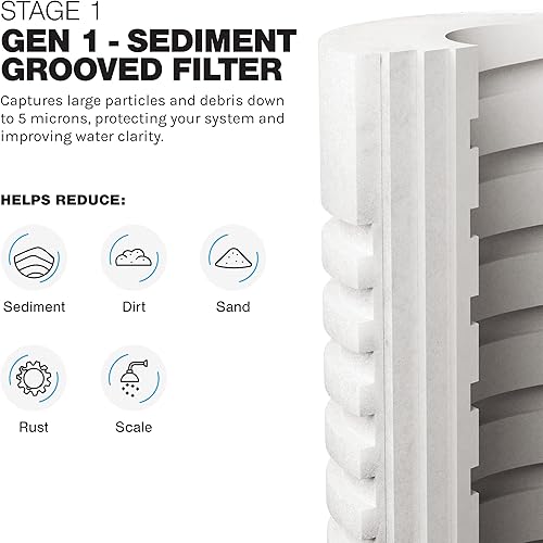 Miniatura 4 de Juego de repuesto de filtro de agua para toda la casa de sedimentos y CTO de 2 etapas para LWH-D GEN 1, certificado NSF, se adapta a sistemas