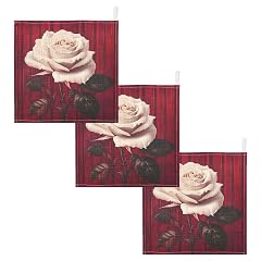 YETTASBIN Rose Muslin Baby Hand Washcloths Soft Cotton Bath Face Towel 4 Layers Extra Absorbent Feeding Burp Cloth