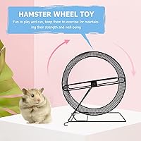 Vista 5 de TEHAUX Chinchilla Wheel Hamster Running Wheel Hedgehog - Juguete para correr con estante para hámster, rueda de ejercicio silenciosa