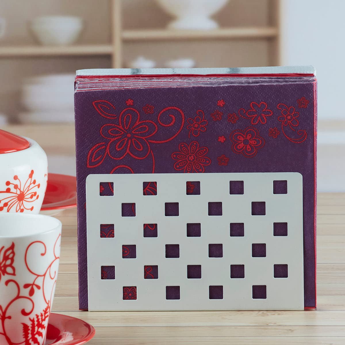 Kookee Metal Freestanding Tissue, Napkin Holder | Set of 1 | Black (HH-077-A) — Amazon image 5