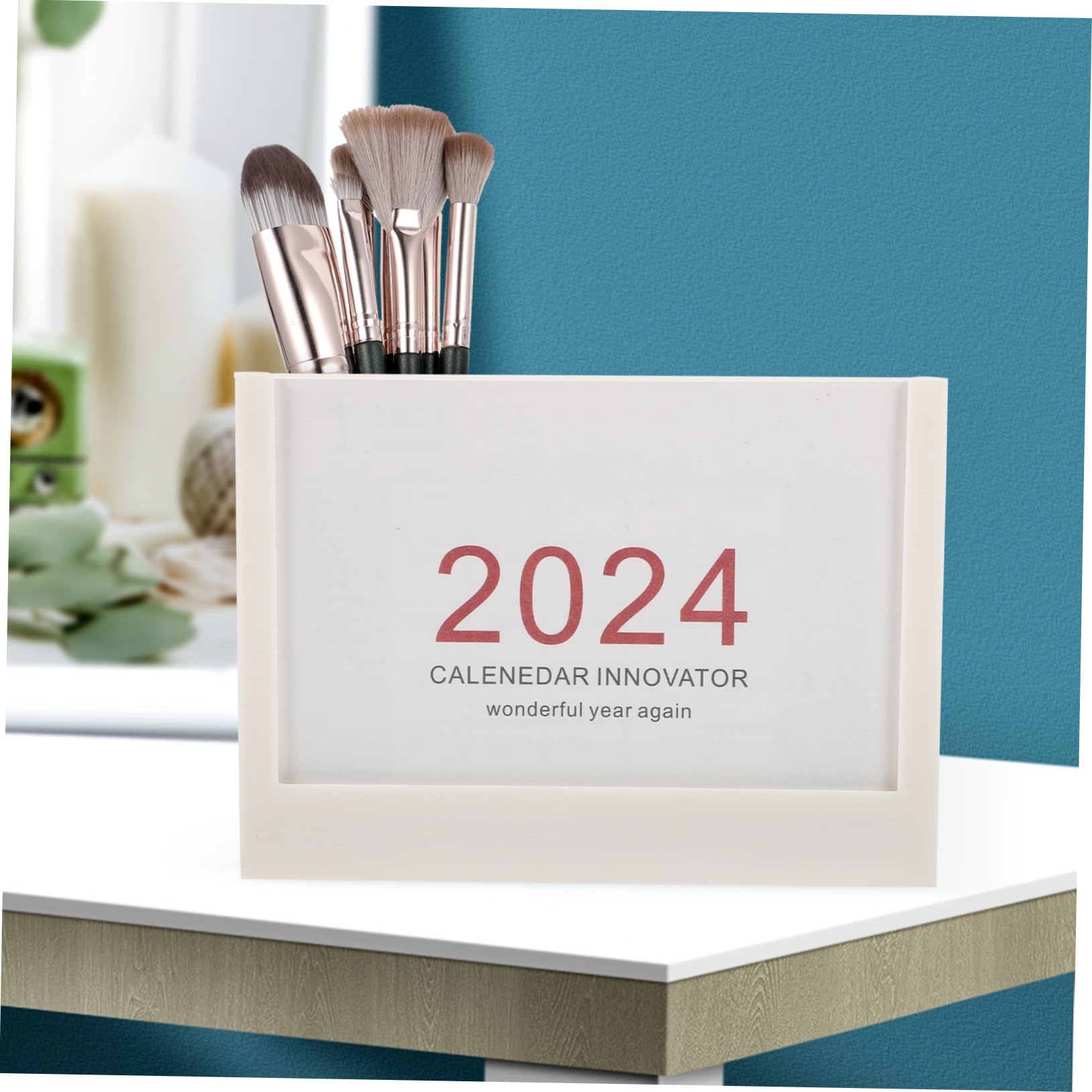 EXCEART 5pièces Organisateur De Bureau Plastique Avec Compartiments Porte-crayon Multifonctionnel Et Support Pour Pinceaux Pour Maquillage Et Fournitures De Bureau