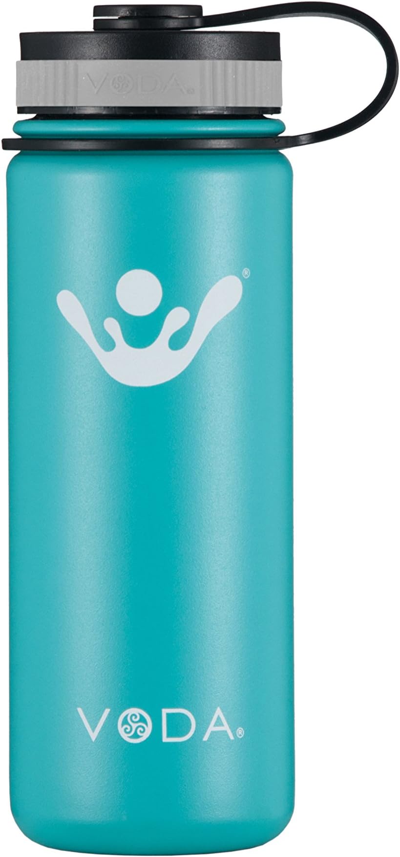 VODA Flask Insulated Flask, Black, 18 oz.