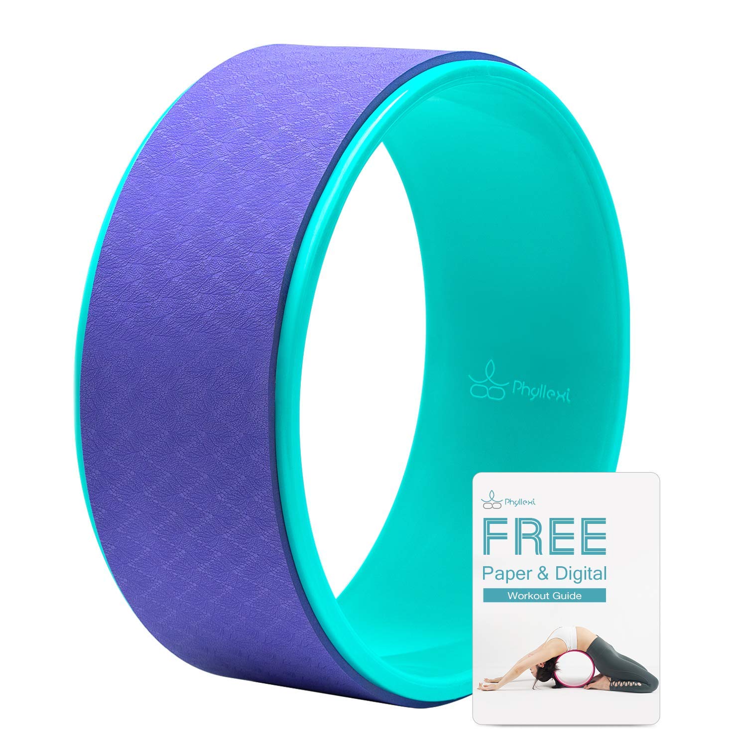 Roue De Yoga Phyllexi – Grand Modèle Dharma – Noir Et Sarcelle – Qualité Pro (occasion)