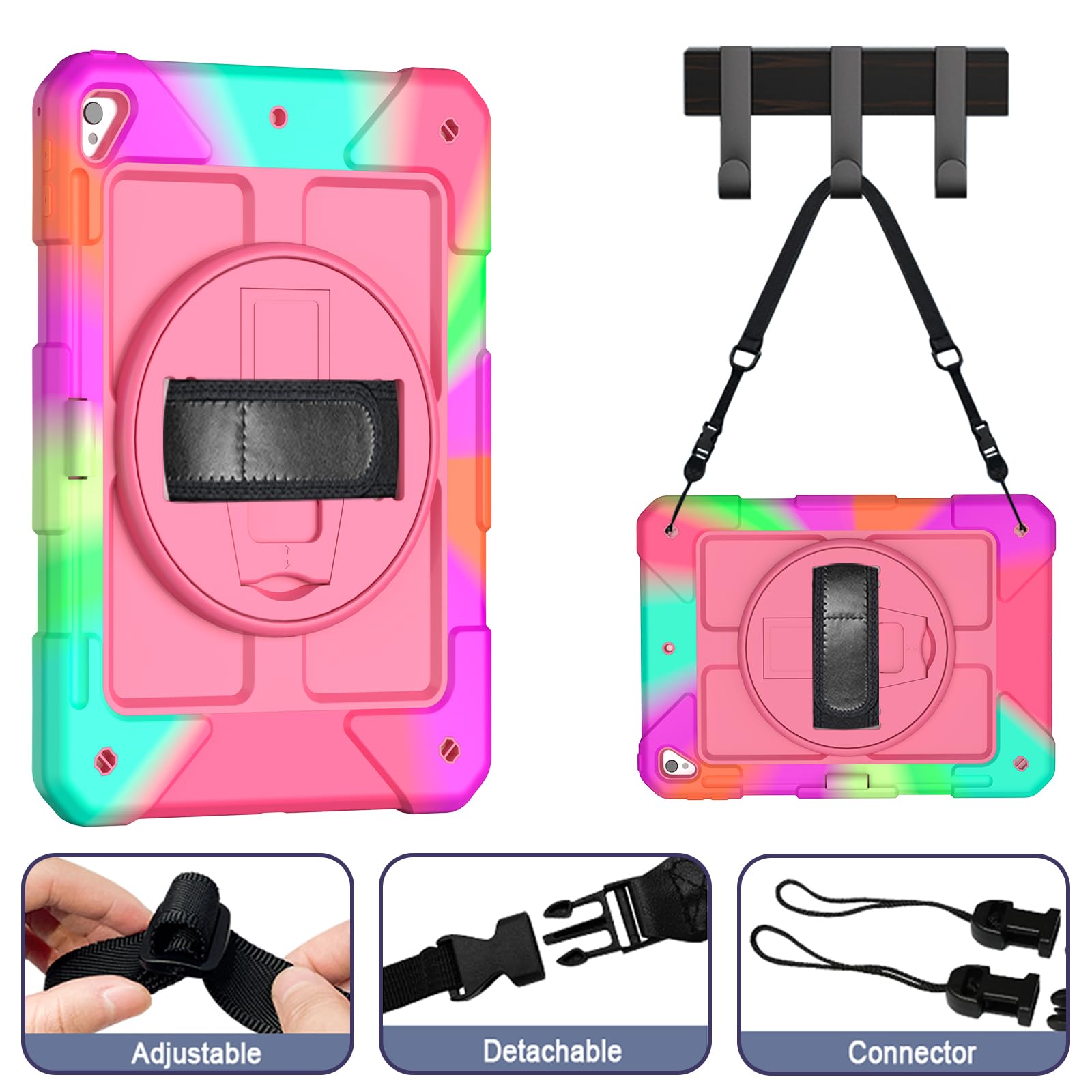Funda Ipad 6 Generación Funda Para IPad 9.7 5th 6th Generación, Funda Para Ipad Air 1 Air 2 Pro 9.7 Carcasa Folio Ligera Delgada Tapa Inteligente Reverso Translúcido Soporte Para Ipad Mini