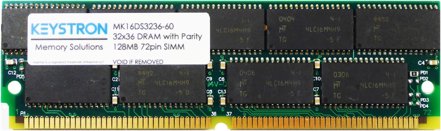 Keystron 128MB 72pin with parity EDO SIMM 60ns RAM Memory Upgrade