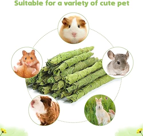 Miniatura 6 de Juguetes para moler dientes de hámster de conejo, aperitivos, hojas de morera natural secadas al aire, el juguete de elección para mascotas pequeñas