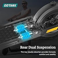 Vista 3 de Gotrax Fusion Seat Electric Scooter for Adults, 8.5" Solid Tire Max 14 Miles Range, 15.5/18 Mph 2 Gear Speed Power by 300W Motor, Rear Double