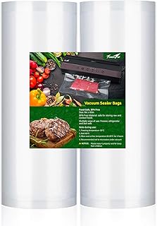 TowerTop Lot de 2 rouleaux de sacs sous vide 20 cm x 1500 cm (total 3000 cm), Heavy Duty, sans BPA, Strong Sacs sous vide pour sceller, 18 ml