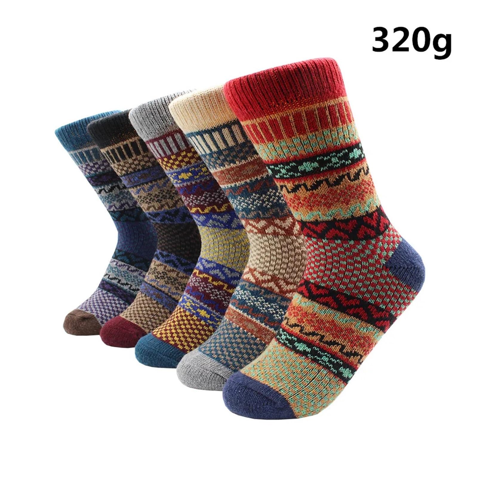 5 Pares De Calcetines Térmicos Lana Y Cachemira Gruesos For Mujer, Ideales For El Invierno. Estilo Europeo-americano, Modernos E Informales