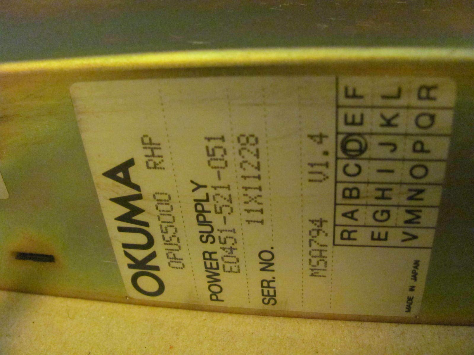 OKUMA OPUS 5000 システム 電源 E0451-521-051