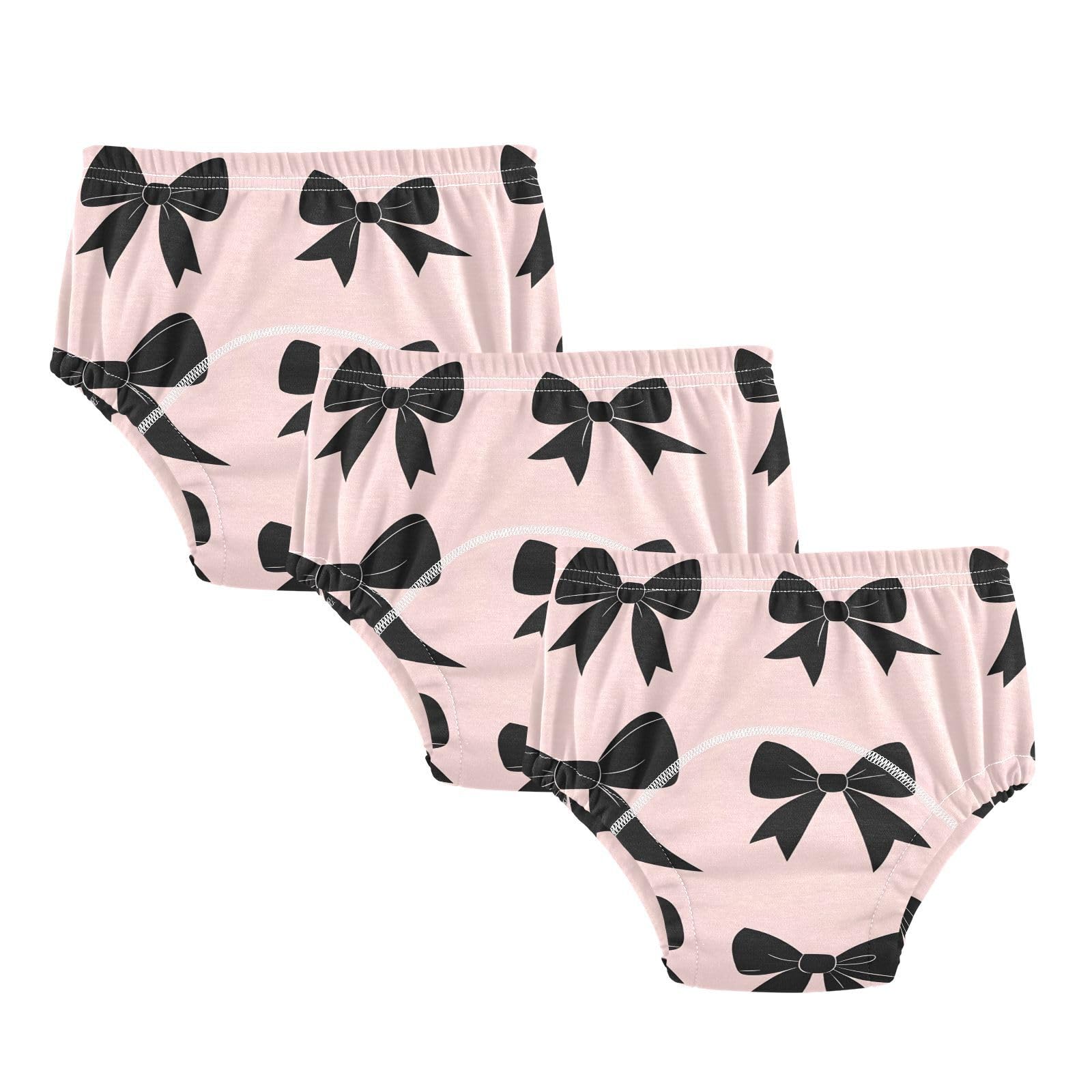 Coikll Black Bows Toddler Training Underwear Waterproof Baby Pee Pants -4T
