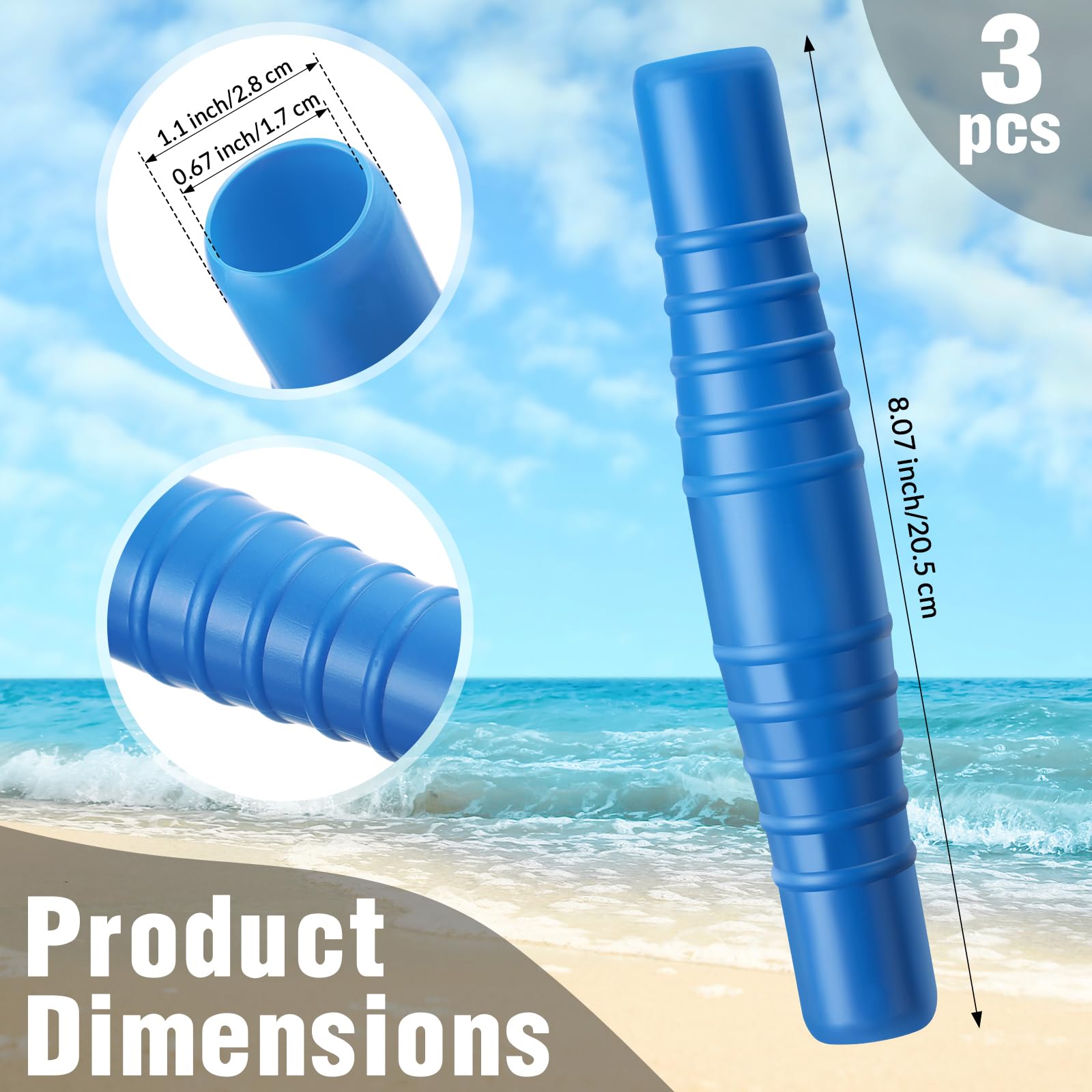 Kit de 6 adaptadores de manguera de piscina, adaptador B de manguera 11238 y acoplamiento de conector de manguera de 1-1/4 pulgadas o 1-1/2 pulgadas para limpiador de piscina, filtro de