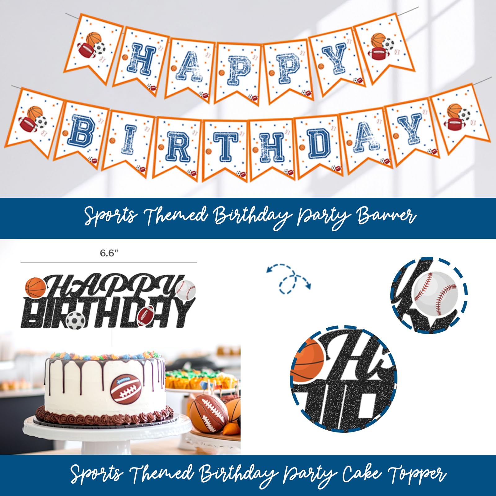 Décorations Fête d'Anniversaire Thème, 32PCS Party Supplies Gâteau Ballon D'Anniversaire Partie