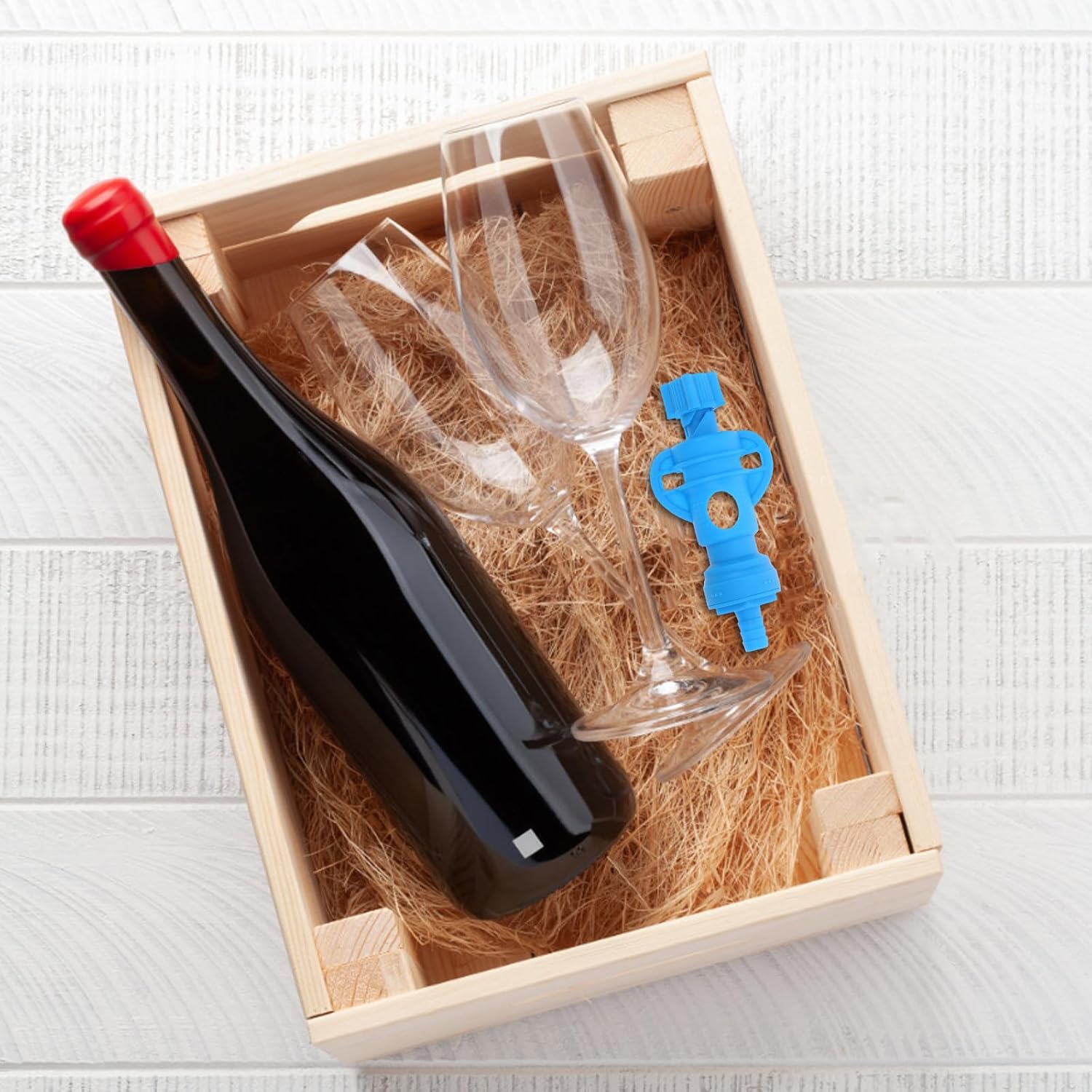 Wine Bag Refill Adapter Quick Connect Tool for Boxed Pouches Blue