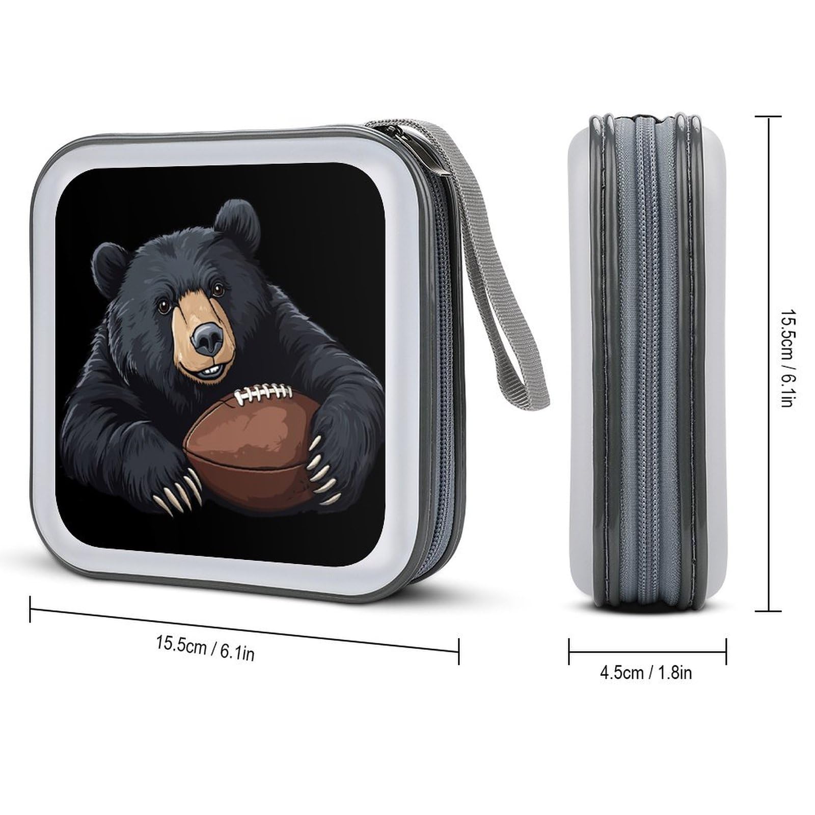 Chicagobear CD Case Plastic DVD Case Holder Wallet Disc Storage Organizer for Car Travel