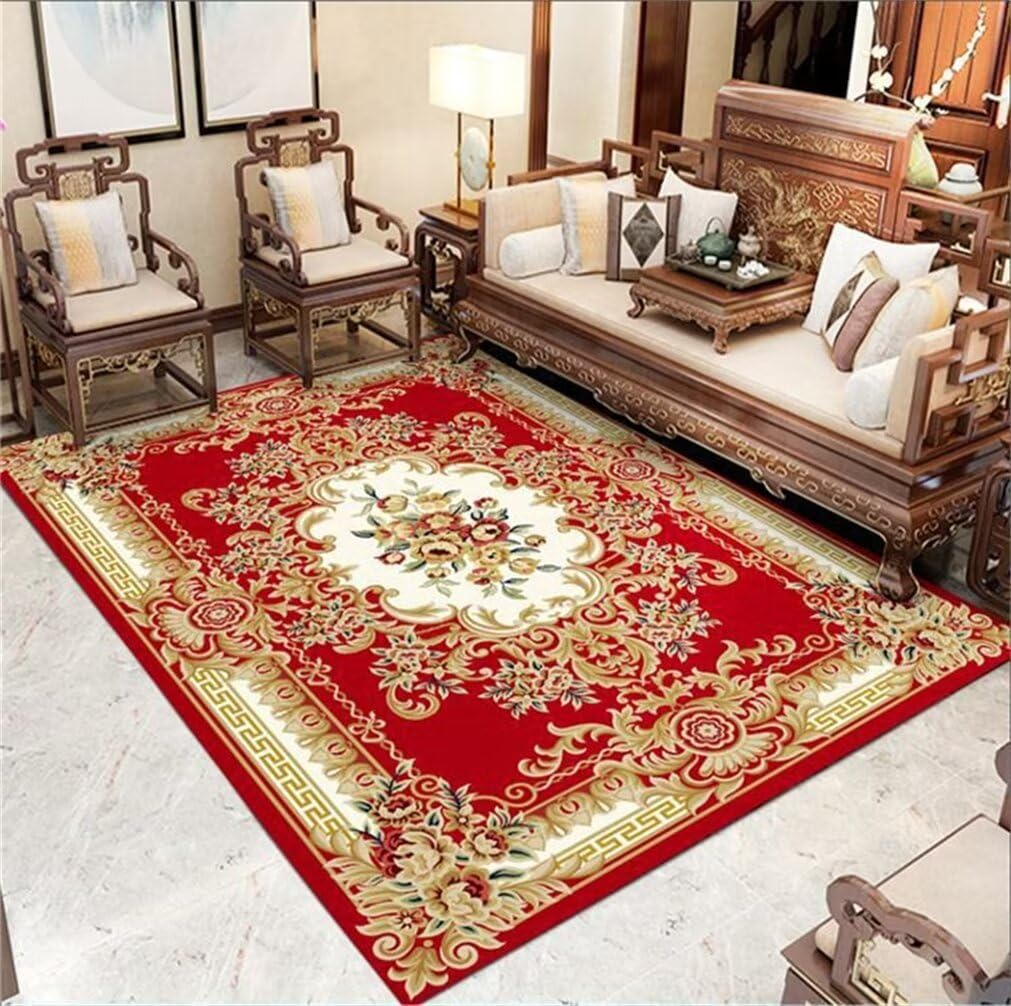 Grand tapis enfant rouge 140x180cm idéal pour une chambre ado garçon style rétro