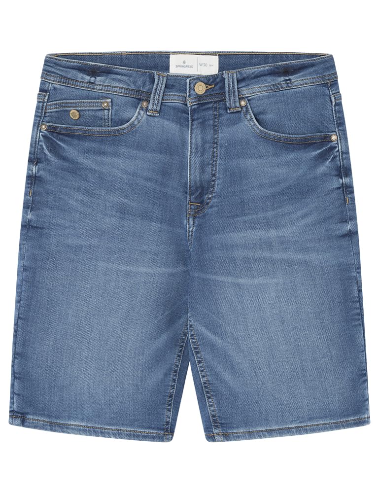 SPRINGFIELD Bermuda Vaquera En Knit Denim Hombre