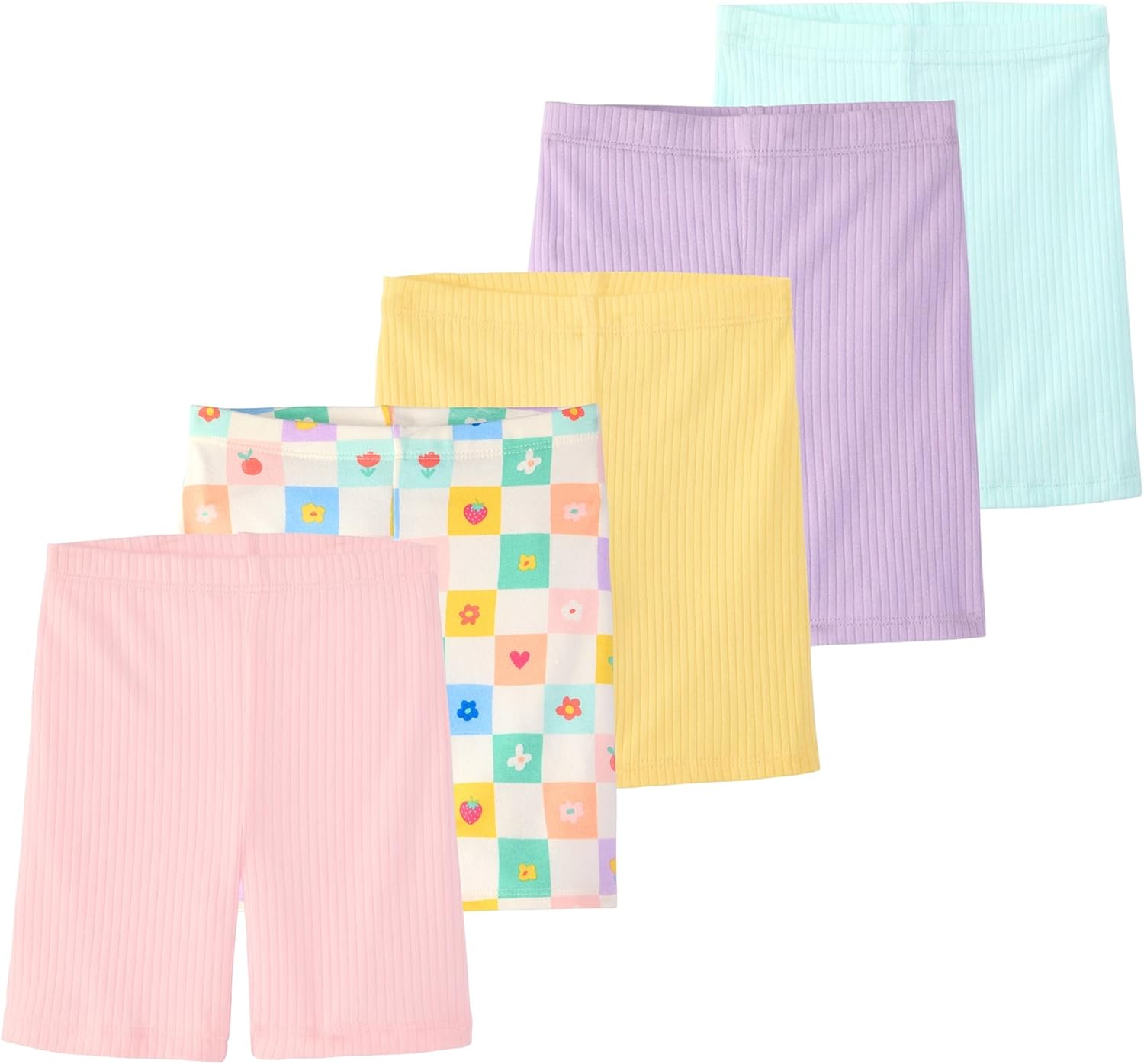 Garanimals Baby & Toddler Girl Biker Shorts - Machine-Washable Kid's Clothes - Size 0-6T - 5 Pack